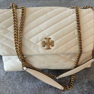 Tory Burch Kira Chevron Convertible Shoulder Bag - White